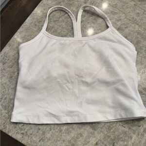 Beyond Yoga White Racerback Tank Top